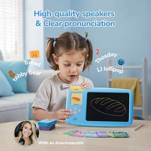 Cartes flash parlantes 2-en-1 Tablette d'écriture LCD Jouet éducatif <span class=keywords><strong>Arabe</strong></span> pour tout-petits Apprentissage Montessori Autisme Orthophonie - Product Image 5