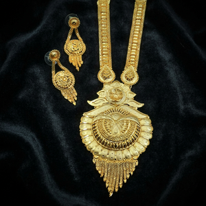 สร้อยคอและต่างหูยาวทำจากทองเหลืองขนาด14K 18K 24K เครื่องประดับแฟชั่นสำหรับงานแต่งงานของผู้หญิง - Product Image 2