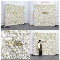 Fabricant chinois de décorations murales artificielles en fleurs de rose, fond de scène, centre de table et arche de mariage, avec base en soie et verdure, fait main