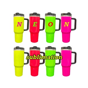 Vasos Térmicos de 30oz y 40oz H2.0 para Sublimación, Colores Neón Rosa y Verde, Disponibles en Almacén de EE. UU. - Product Image 1