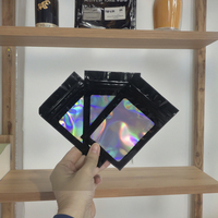 Sacs à fermeture éclair en feuille holographique refermables, pochettes en mylar pour échantillons, sacs cadeaux pour l'emballage de bonbons, bijoux, cils, gloss à lèvres
