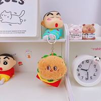Pendentif en peluche Hamburger moelleux, super doux, porte-clés, accessoire de sac à dos, prix de concours, anniversaire, présentation en magasin, livraison rapide