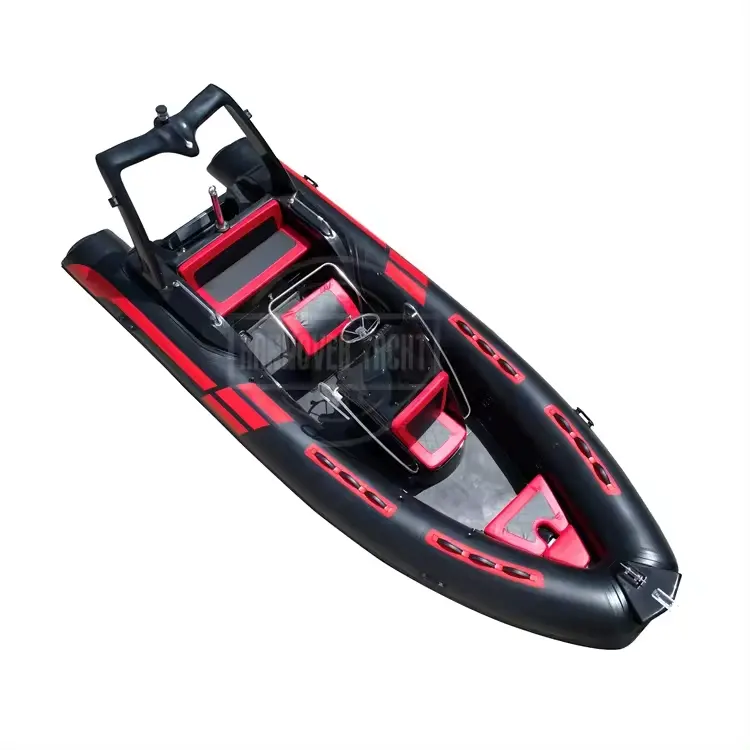 Rhib 580 sợi thủy tinh bán cứng nhắc Inflatable thuyền 580 với Top