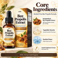 Extrait de Propolis d'Abeille Standardisé Professionnel en Gouttes Liquides Sans Alcool à Base de Glycérine pour Marques de Bien-être OEM Marque Privée