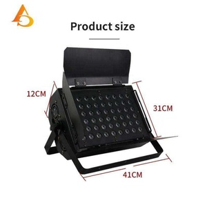 Équipement d'éclairage de scène : Projecteur mural 54x3W RGBW en aluminium avec volets coupe-flux - Product Image 6