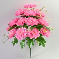 Bouquet de 18 têtes de fleurs de lotus artificielles en soie, arrangement floral décoratif pour intérieur et extérieur, vente en gros