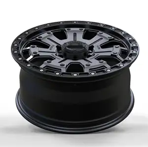 18x8.5 ET30 6x139.7 CB106.1 Off-Road Matte black car finish transparent gray 6061 Aluminum Alloy Forged rims RTS OEM 5 holes