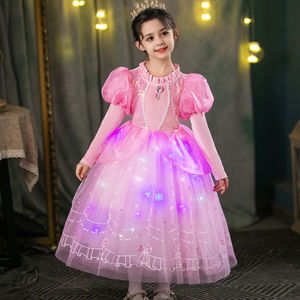 Nuevo Vestido de Princesa Rosa Elegante para Niñas, Disfraces Clásicos para Fiestas de Cumpleaños Infantiles - Product Image 2