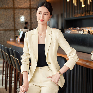 Großhandel koreanischen Stil Damenmode 2-teiligen Business-Anzug Plus Size <span class=keywords><strong>Blazer</strong></span> und Hosen Set für Büro - Product Image 2