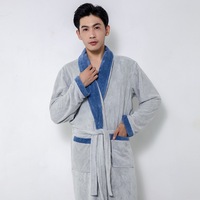 Robes en polaire corail de qualité professionnelle, peignoir en flanelle, robe de chambre pour femmes et hommes, vêtements de nuit, peignoir d'hôtel avec poche