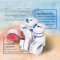 Kit de pâte de glaçure dentaire aux couleurs riches pour zircone, pâte de glaçure de laboratoire dentaire avec liquide diluant, marque privée OEM