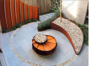 Bordure de Jardin Décorative en Acier Corten pour Parterre de Fleurs, Panneau de Contention Art Déco Personnalisable Découpé au Laser, Étanche pour Extérieur - Product Image 4