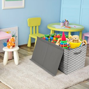 Large Toy Box <strong>Chest</strong> <strong>Storage</strong> With Flip-top Lid Collapsible Kids <strong>Storage</strong> Boxes Container Bins for Toys Playroom - Product Image 6