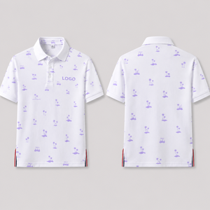 Polo de Golf Personalizado Premium para Hombre, Color Lavanda, con Tecnología de Absorción de Humedad, Marca Privada, Ropa de Resort, OEM - Product Image 4