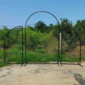 Juego <span class=keywords><strong>de</strong></span> 3 Arcos <span class=keywords><strong>de</strong></span> Hierro Forjado para Bodas al Aire Libre, Soporte Geométrico Irregular para Flores, Decoración <span class=keywords><strong>de</strong></span> Fondo para Fiestas, Soporte para Globos - Product Image 4