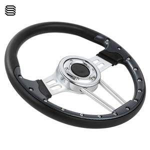 Housse de volant noire en PU(F) de 14 pouces pour accessoires de voiturette de golf Club Car EZGO G29 Drive Modified - Product Image 2