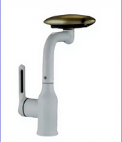 Mélangeur de lavabo chromé à poignée unique Delux 4 fonctions Cartouche en céramique montée sur le pont