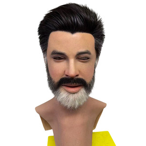 Máscara de Silicona Realista de Alta Calidad Personalizada, Talla Única, Suave y Cómoda, Máscara de Silicona para Cosplay de Rostro Masculino para <span class=keywords><strong>Video</strong></span> en Línea - Product Image 6