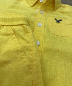 Ensembles de Vêtements d'Été pour Bébés Garçons en Coton et <span class=keywords><strong>Lin</strong></span>, Chemise Unie à Manches Courtes et <span class=keywords><strong>Short</strong></span>, Tenue Deux Pièces pour Tout-Petits - Product Image 2