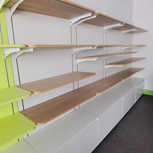 رفوف حائط خشبية لسوبر ماركت الجندول مع زجاج أو رفوف سوبر ماركت - Product Image 1