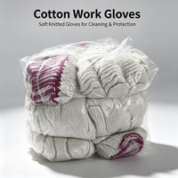 Gants en coton tricoté anti-dérapants, durables et flexibles, sans silicone, résistants aux déchirures, sans poudre, calibre 7/10, de l'usine Defsafety