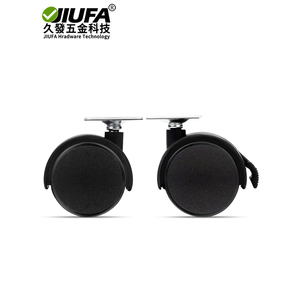 Jiufa Furniture Casters 40/50mm <b>With</b> Brake Swivel <b>Wheels</b> For Bed Cabinet <b>Table</b> - Product Image 1