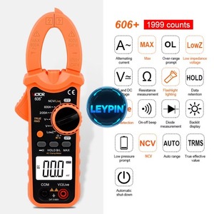 Pinza Amperimétrica Digital <span class=keywords><strong>VICTOR</strong></span> 606+ con 1999 Lecturas, 600V 600A, Multímetro de Pinza con Detección de Tensión sin Contacto (NCV) y Linterna, Baja Impedancia y Medición de Voltaje ytdi - Product Image 4