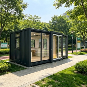 Maison conteneur pliable moderne 20FT à double aile, module de vie respirant, design rond, style Mid-Century, configuration haut de gamme - Product Image 2