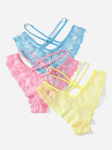 Infradito per <span class=keywords><strong>immagini</strong></span> calde da donna reggiseno Sexy biancheria intima sottile a vita bassa in pizzo traspirante da <span class=keywords><strong>ragazza</strong></span> triangolo Sexy perizoma Sexy - Product Image 3