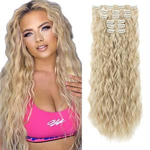 Extensions de cheveux de luxe, ensemble de 6 pièces, 60 cm, densité 180 %, résistantes à la chaleur, cheveux raides à haute température pour femmes - Product Image 2