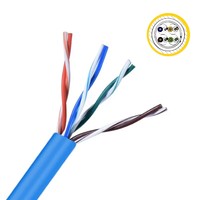 Cable de Red LAN Cat5e de PVC de 100m, Profesional, de Alta Calidad, 0.50+mm UTP Rj45, Cable de Comunicación con Núcleo de Cobre de 24AWG