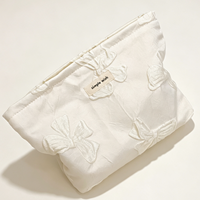 Trousse de Maquillage en Toile Rose à Motifs Floraux pour Femme, Grande Capacité, Sac de Voyage, Pochette de Rangement, Fermeture Éclair pour Rouge à Lèvres
