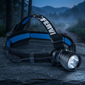 Linterna frontal LED FERVI 0493/2 Modelo Premium con 3 pilas AAA 120 lúmenes 5 horas de autonomía - Product Image 2