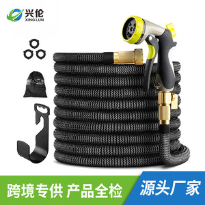 Garden Hose With <b>Spray</b> Nozzle 30 Ft Expandable Tpe Material Brass Fittings For Car Wash Watering Flowers - Product Image 2