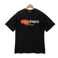 Groothandel bedrukking PA Letter korte mouwen trendy merk unisex casual veelzijdige losse T-shirt goedkope kleding