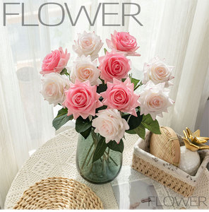 Rose Artificiali in Seta Multicolore all'Ingrosso, Bianche e <span class=keywords><strong>Rosa</strong></span>, per Decorazioni di Uffici, Case, Matrimoni e Feste, Rose Finte per Tavoli e Pareti - Product Image 2