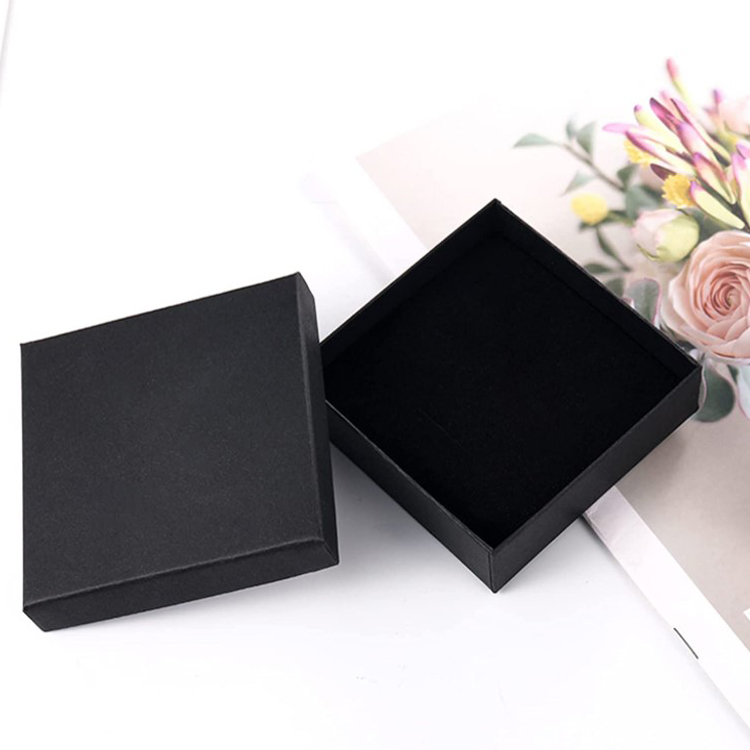 Cardboard Bracelet Gift Box Black Necklace Box Kraft Jewellery Box for Women Presents Wedding