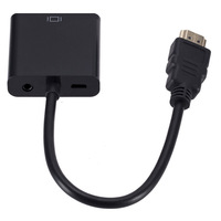 Câble adaptateur convertisseur HDMI vers VGA avec alimentation Micro-USB et adaptateur de câble jack audio 3.5MM mâle vers femelle 1080P pour DVD PS4