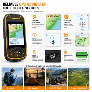 Navigateur GPS portable robuste et étanche avec écran tactile couleur, cartes incluant des itinéraires routables - Product Image 6