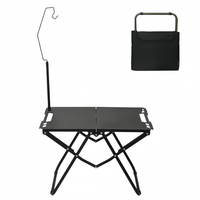 Table pliante portable moderne en acier inoxydable, légère, multifonctionnelle, pour le camping en plein air, la plage, le pique-nique, le thé, installation en une seconde