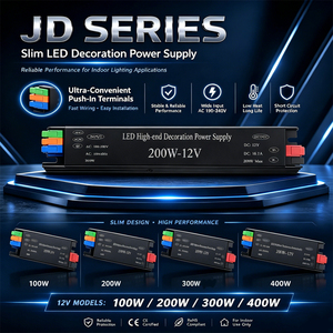 แหล่งจ่ายไฟแบบสวิตชิ่งบางเฉียบ AC 180-240V อินพุตเอาต์พุต 100W-400W แรงดันคงที่ สำหรับใช้ภายในอาคาร ไดรเวอร์ไฟ LED แถบ อะแดปเตอร์แปลงไฟ - Product Image 2