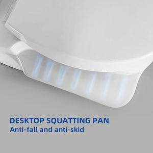 Modern hurk- en zittoilet, antislip, anti-geur, één geheel, dubbel gebruik, geen boren nodig, voor de badkamer - Product Image 5