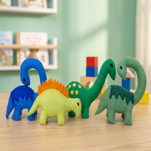 Jouets en peluche doux dinosaures en feutre de laine, le meilleur du Himalaya pour enfants, personnalisables, cadeaux de décoration intérieure, rembourrage en latex, Corée - Product Image 2