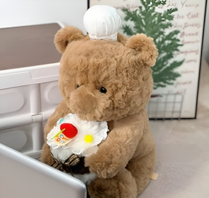 Nouvelle peluche intelligente à commande vocale IA, panda géant, gâteau d'<span class=keywords><strong>anniversaire</strong></span>, ours, vente en gros - Product Image 4