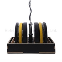 Support de rangement horizontal pour plaques de poids de 2 pouces avec support pour plaques de poids bumper et haltères