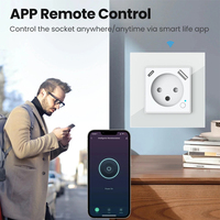 BAOBEN 86 Modèle Interrupteur Mural en Verre Standard Israélien avec Ports USB + TYPE-C