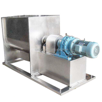 Mélangeur à ruban automatique en acier inoxydable 100kg/200kg/300kg avec moteur et engrenage, mélangeur horizontal pour le mélange de poudres