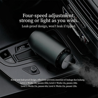 Diffuseur d'aromathérapie rechargeable pour voiture en alliage d'aluminium, 4 vitesses, diffuseur d'huiles essentielles par nébulisation, conception anti-fuite pour véhicules