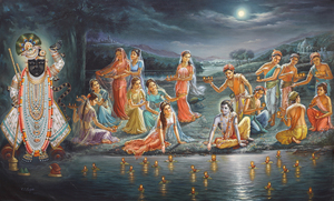 HY0812 lord krishna with friends stampe su tela Art for your Home Pictures For Living Room Wall - Product Image 2