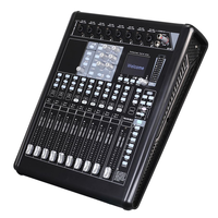 MX8812 Mixeur audio numérique professionnel 12 canaux, 8 entrées micro, carte son intégrée, effets DSP et écran tactile